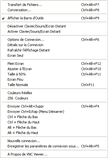 Viewer context menu