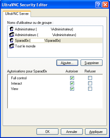 MSLogon II group dialog
